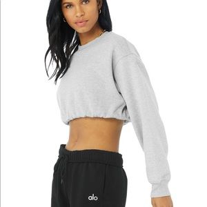 Alo Yoga Devotion Crew Neck Pullover Size M